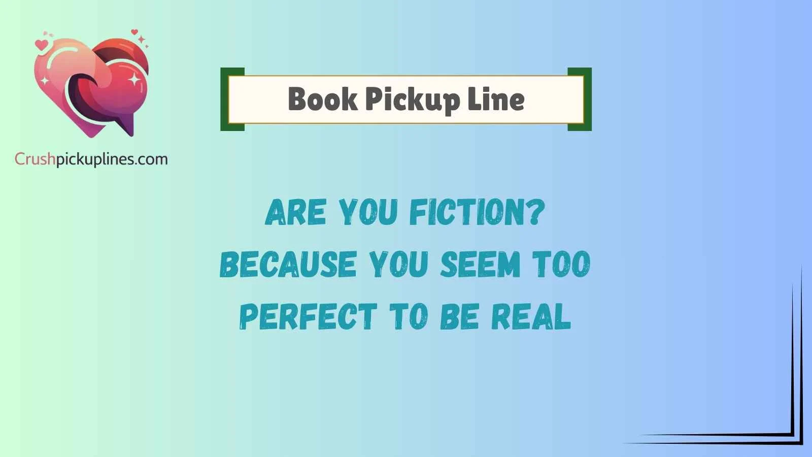 Book Pickup Line