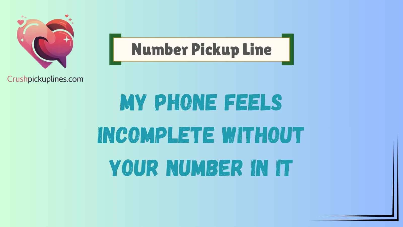 Number Pickup Line